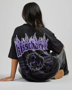 Tops*Kiss Chacey Ember Street T-Shirt Jet Black