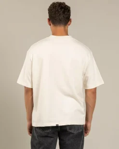 Tops & T-Shirts*Thrills Embro Box Fit Oversize Cropped T-Shirt Unbleached