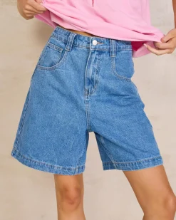 Best Emilie Workwear Short Women Denim|Bottoms