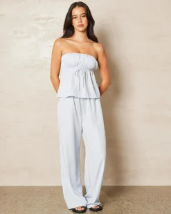 Sets|Tops*Ava And Ever Emma Cupro Tube Top Baby Blue