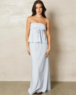 Sets|Tops*Ava And Ever Emma Cupro Tube Top Baby Blue