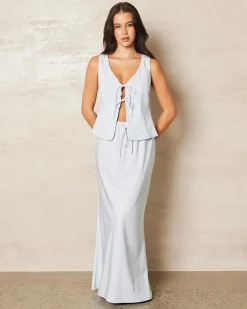 Online Emmi Cupro Tie Front Vest Women Sets|Tops