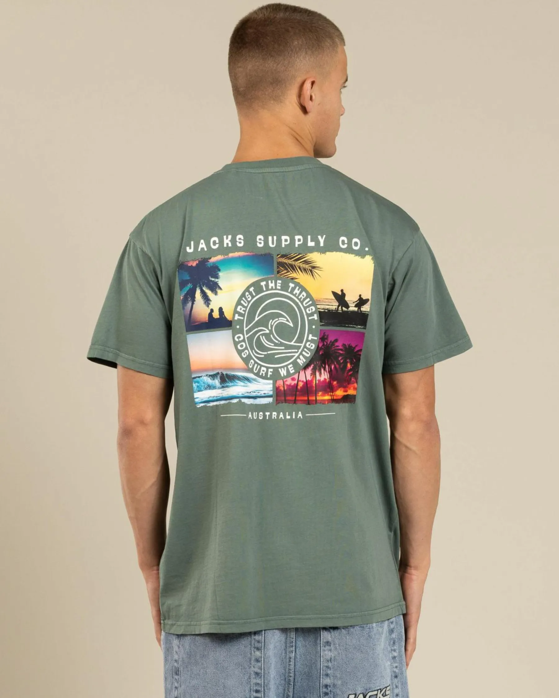 Tops & T-Shirts*Jacks Endless Summer T-Shirt Green