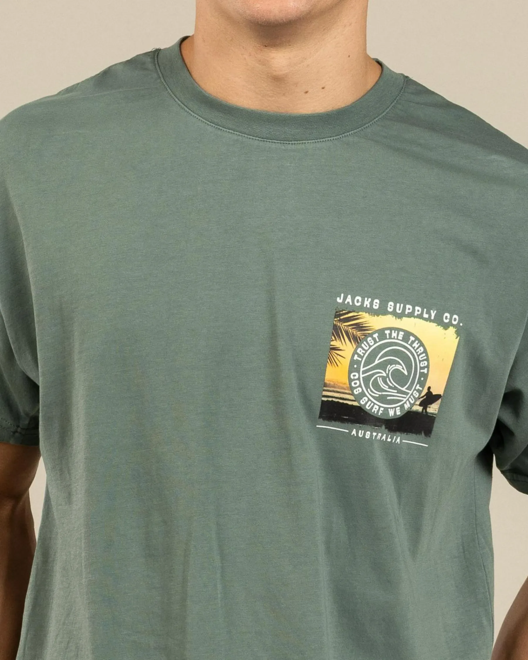 Tops & T-Shirts*Jacks Endless Summer T-Shirt Green