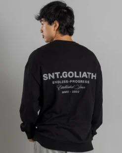 Hoodies & Sweatshirts*St. Goliath Endless Sweatshirt Washed Black