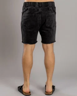 Denim|Shorts & Bottoms*Skylark Ensnare Elastic Waist Shorts Washed Black