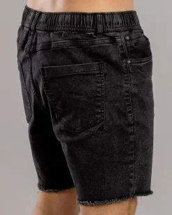 Denim|Shorts & Bottoms*Skylark Ensnare Elastic Waist Shorts Washed Black