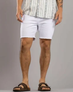 Denim|Shorts & Bottoms*Skylark Ensnare Elastic Waist Shorts Optic White