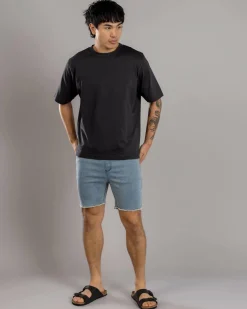 Denim|Shorts & Bottoms*Skylark Ensnare Elastic Waist Shorts Blue