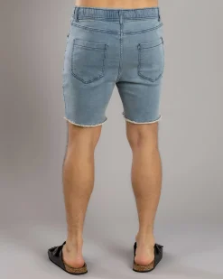 Denim|Shorts & Bottoms*Skylark Ensnare Elastic Waist Shorts Blue