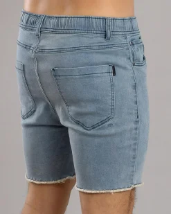 Denim|Shorts & Bottoms*Skylark Ensnare Elastic Waist Shorts Blue