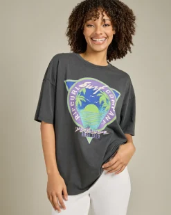 Tops*Rip Curl Es Vedra Heritage T-Shirt Washed Black