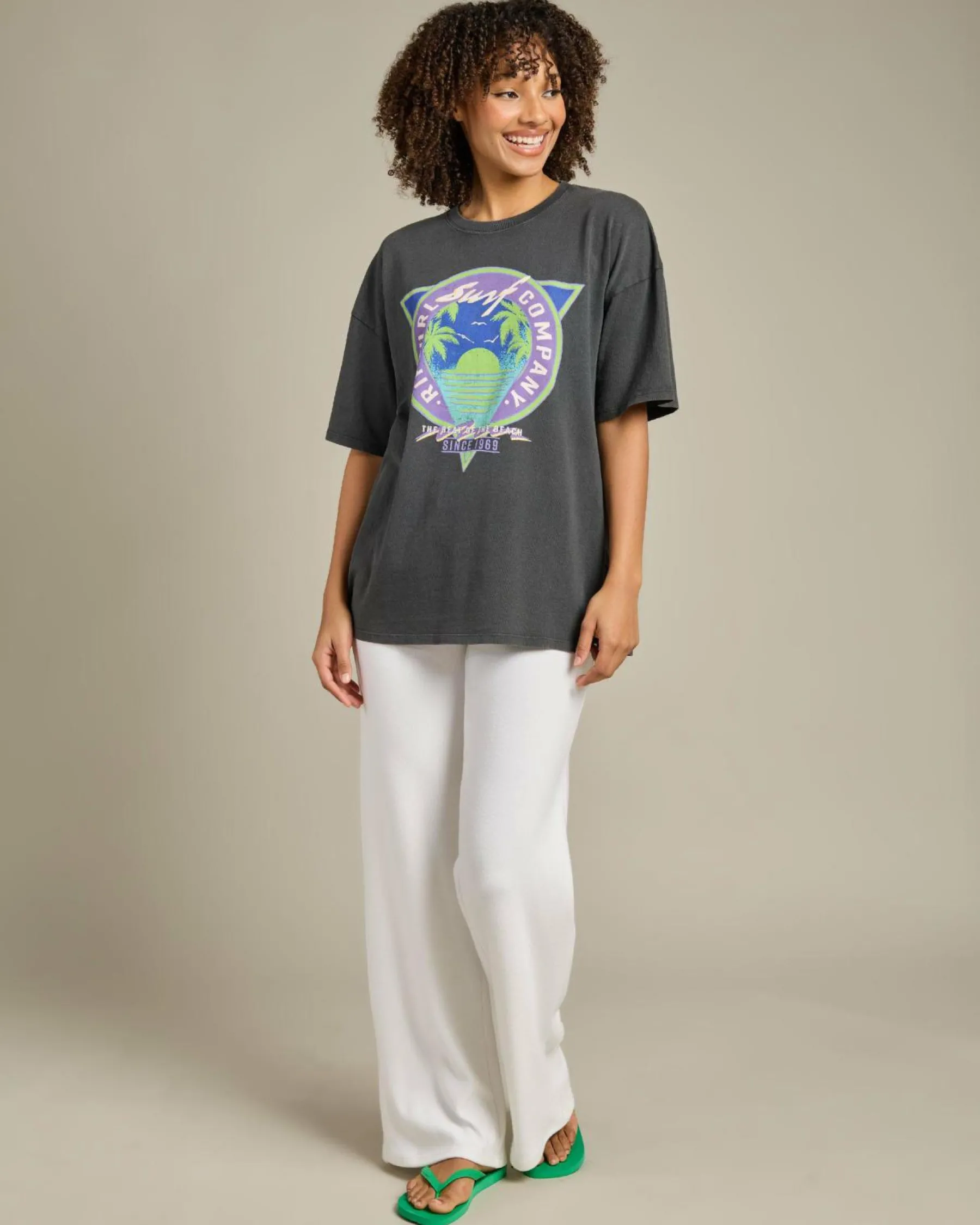 Tops*Rip Curl Es Vedra Heritage T-Shirt Washed Black