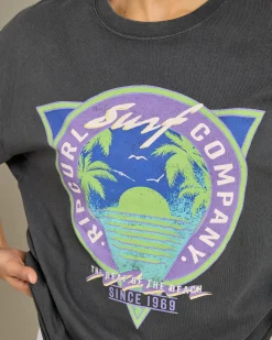 Tops*Rip Curl Es Vedra Heritage T-Shirt Washed Black