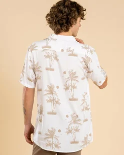 Tops & T-Shirts*Lucid Escapade Short Sleeve Shirt Tan - White