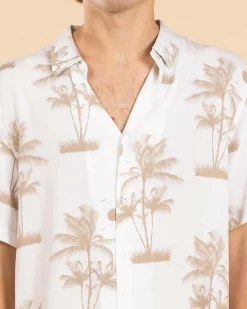 Tops & T-Shirts*Lucid Escapade Short Sleeve Shirt Tan - White