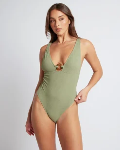 One Pieces*Roxy Essaouira One Piece Swimsuit Oil Green