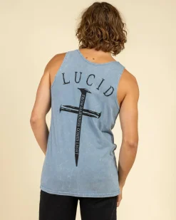 Tops & T-Shirts*Lucid Essence Singlet Blue Wash