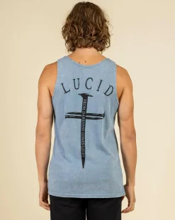 Tops & T-Shirts*Lucid Essence Singlet Blue Wash