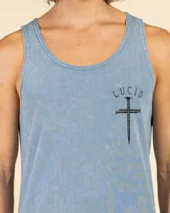 Tops & T-Shirts*Lucid Essence Singlet Blue Wash