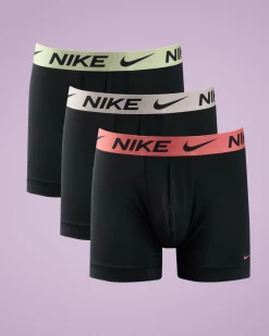 Underwear & Sleepwear*Nike Essential Micro Boxer Brief 3 Pack Black - Washed Coral/olive Aura/adobe Wb