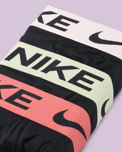 Underwear & Sleepwear*Nike Essential Micro Boxer Brief 3 Pack Black - Washed Coral/olive Aura/adobe Wb