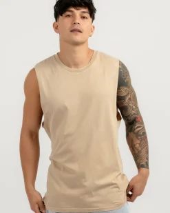 Tops & T-Shirts*Lucid Essential Muscle Tank Sand Wash