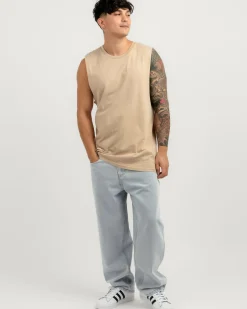 Tops & T-Shirts*Lucid Essential Muscle Tank Sand Wash