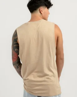 Tops & T-Shirts*Lucid Essential Muscle Tank Sand Wash