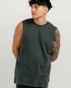 Tops & T-Shirts*Lucid Essential Muscle Tank Petrol