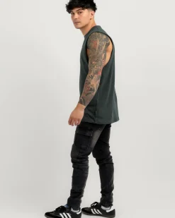 Tops & T-Shirts*Lucid Essential Muscle Tank Petrol