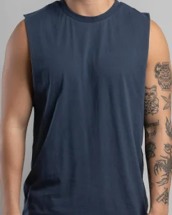 Tops & T-Shirts*Lucid Essential Muscle Tank Midnight Blue