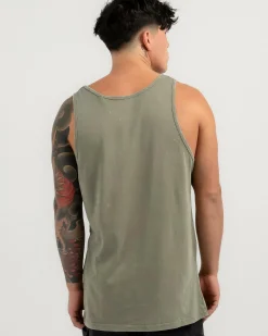 Tops & T-Shirts*Lucid Essential Singlet Olive Wash