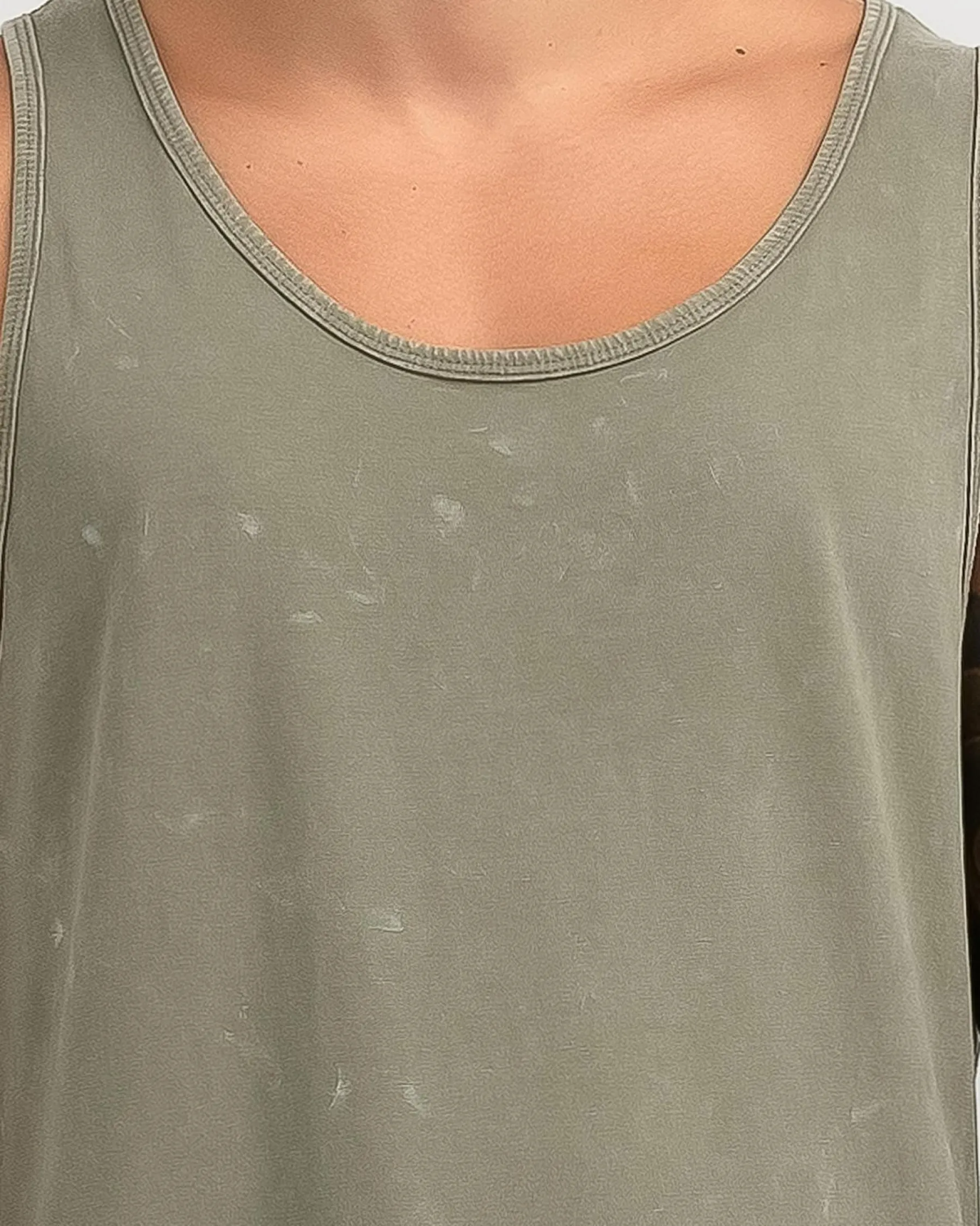 Tops & T-Shirts*Lucid Essential Singlet Olive Wash