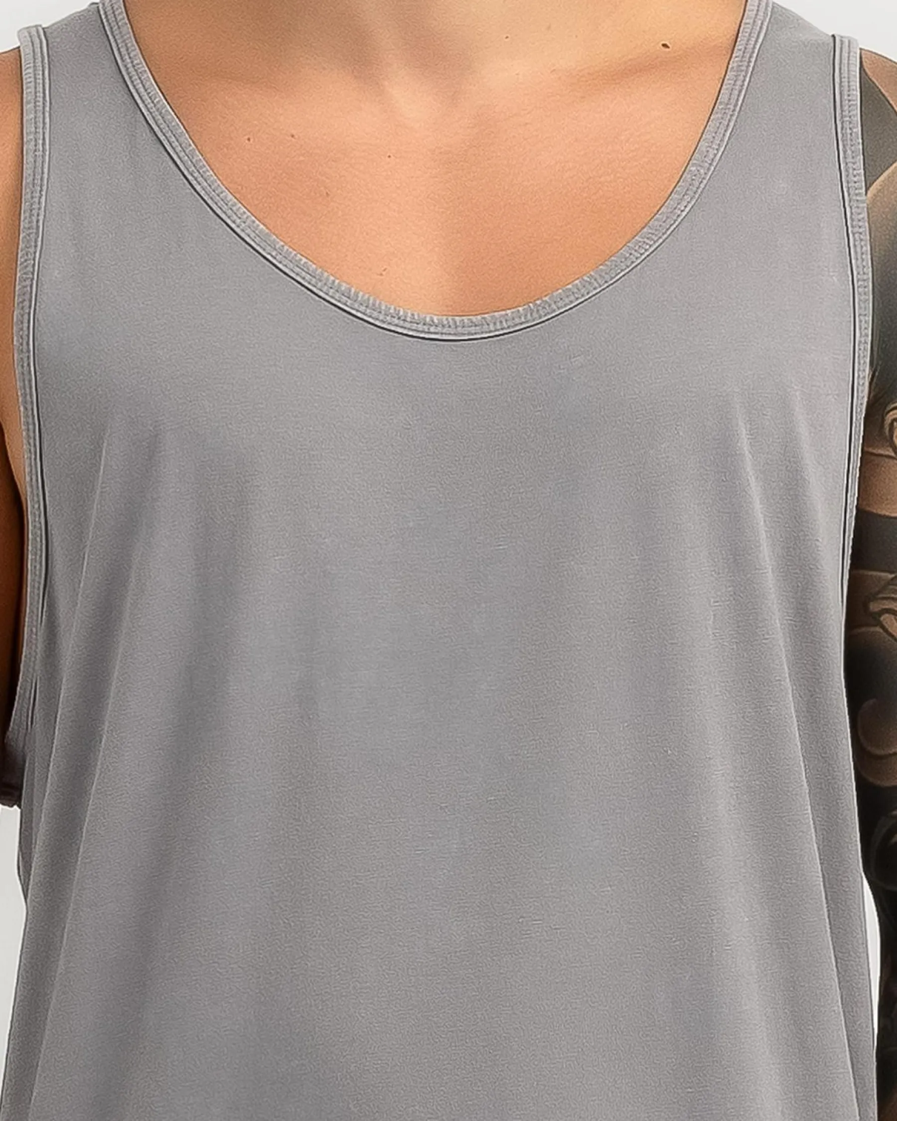 Tops & T-Shirts*Lucid Essential Singlet Grey Wash