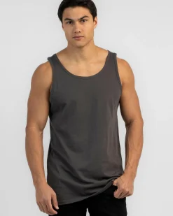 Tops & T-Shirts*Lucid Essential Singlet Charcoal