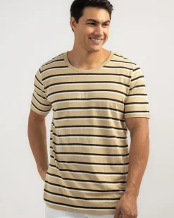 Tops & T-Shirts*Lucid Essential Stripe T-Shirt Tan