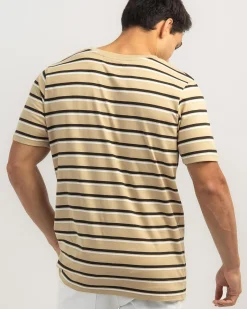 Tops & T-Shirts*Lucid Essential Stripe T-Shirt Tan