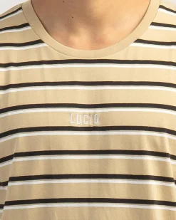 Tops & T-Shirts*Lucid Essential Stripe T-Shirt Tan