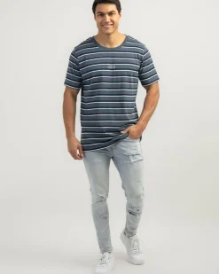 Tops & T-Shirts*Lucid Essential Stripe T-Shirt Slate