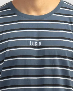 Tops & T-Shirts*Lucid Essential Stripe T-Shirt Slate