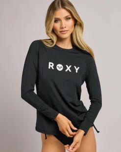 Rash Vests*Roxy Essentials Long Sleeve Rash Vest Anthracite