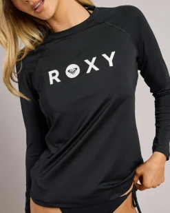 Rash Vests*Roxy Essentials Long Sleeve Rash Vest Anthracite