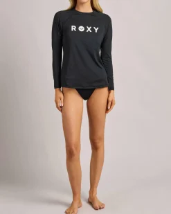 Rash Vests*Roxy Essentials Long Sleeve Rash Vest Anthracite
