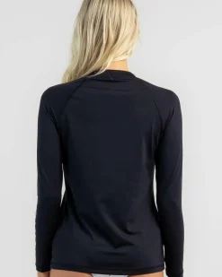 Rash Vests*Roxy Essentials Long Sleeve Rash Vest Anthracite