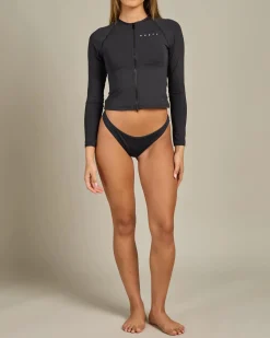 Hot Essentials Zip Through Long Sleeve Rash Vest Women Rash Vests