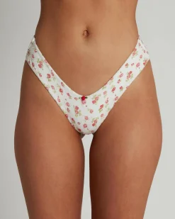 Bikinis*Topanga Estelle Cheeky Bikini Bottom White/red