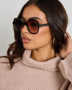 Sunglasses*Indie Eyewear Estelle Sunglasses Black/brown
