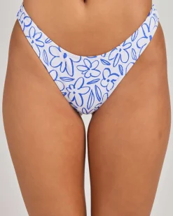 Bikinis*Kaiami Eva High Cut Bikini Bottom White/blue