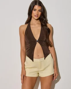 Clearance Evelyn Halter Top Women Tops